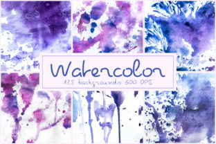125 Watercolor Backgrounds Textures Overlays