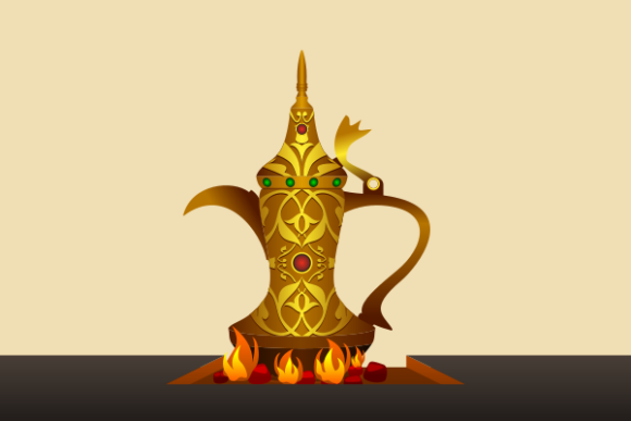 Antique Dallah Arabian Coffee Pot and Editable SVG Vector: A Cultural and Design Treasure
