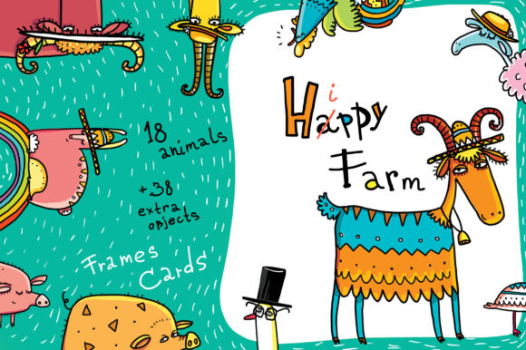 Happy Farm - Animals and Flowers: A Creative Resource for Summer Design