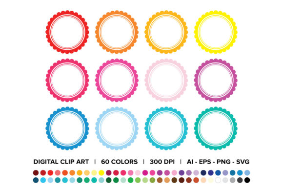 Scallop Frame Clip Art
