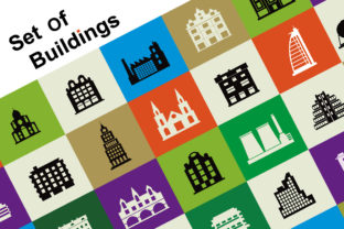 Set of Vector Buildings: A Versatile Resource for Creative Designers
