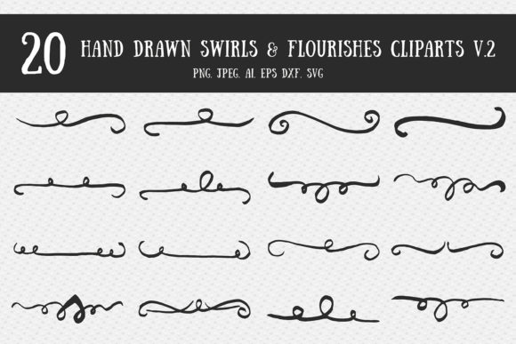 Swirls Flourishes Cliparts Ver. 2