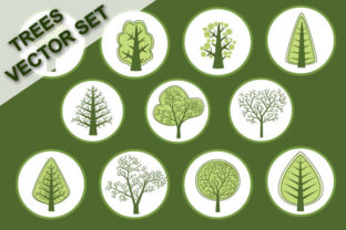 Trees Vector Set for Creative Designers