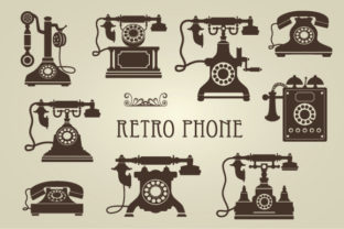 Vector Retro Phones and Elements for Creative Designers